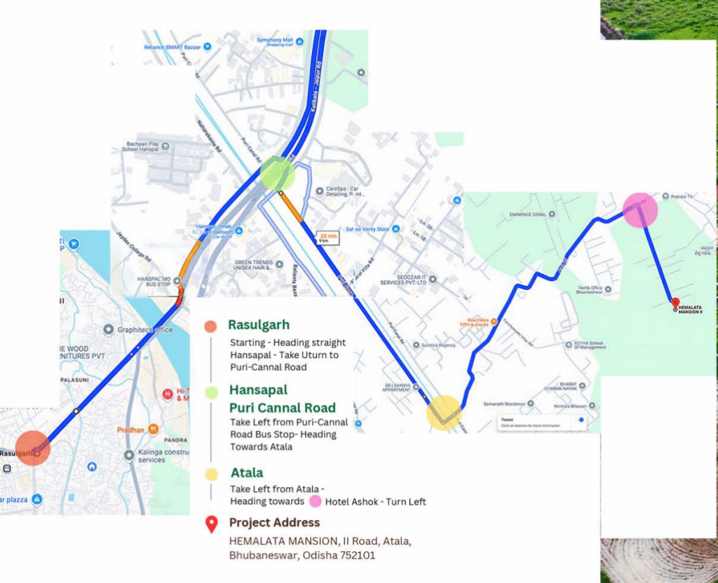 OD Hemalata Mansion Location Map Hansapal Bhubaneswar